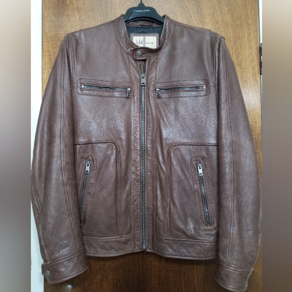 Men's leather jacket size L